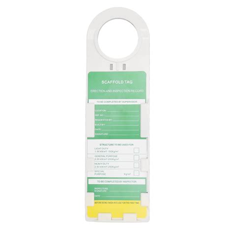 Safety Inspection Tag For Accident Prevention Bracket Warning Sign