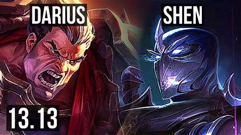 DARIUS Vs SHEN TOP 4 0M Mastery Quadra 500 Games Dominating