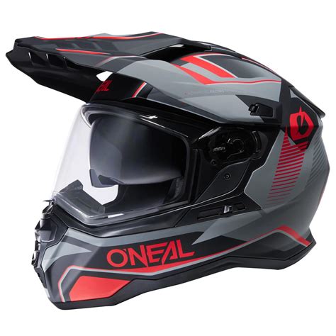 O Neal Adventure Helm D SRS Square Schwarz Rot Maciag Offroad