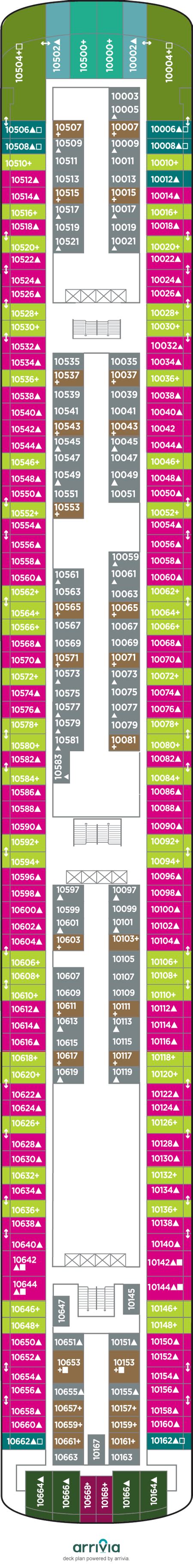 Norwegian Pearl Cabin 10164 - Category SF - Penthouse Suite with Large ...