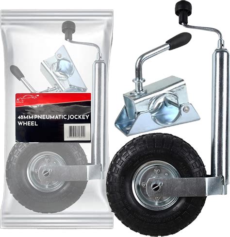 Xtremeauto Pneumatic Jockey Wheel Heavy Duty With Clamp Trailer