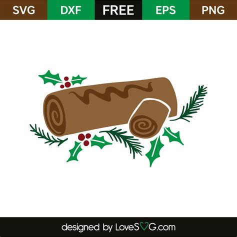 Christmas Yule Log Cake - Lovesvg.com