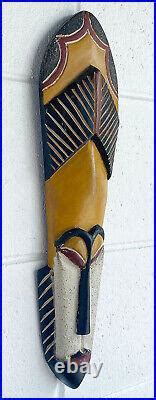 » African Hand-Crafted Tribal Koholo Wood Carving Mask Gonja Northern GhanaWood Carving Sculpture