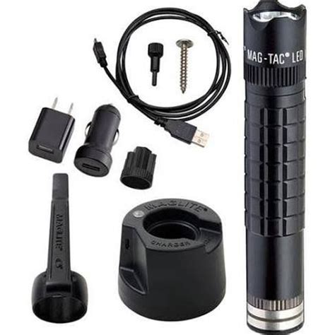 Maglite Mag Tac Rechargeable Led Flashlight Crowned Bezel