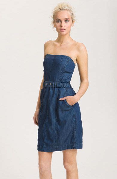 Strapless Denim Dress Strapless Denim Dress Dresses Denim Dress