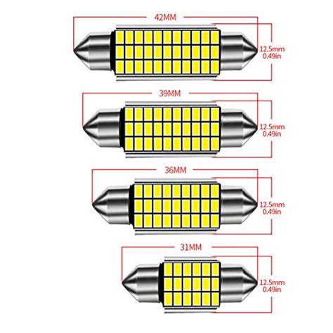 Lot De Ampoules Led C W Mm Xenon Blanc Super Lumineuses Puces