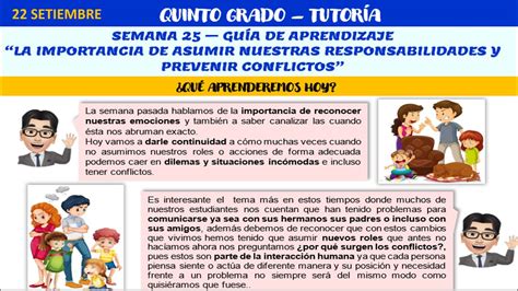 SEMANA 25 TUTORÍA 5 LA IMPORTANCIA DE ASUMIR NUESTRAS