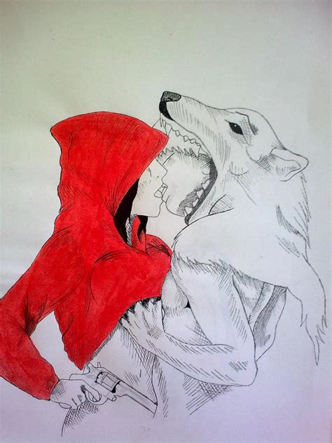 Little red riding hood + Wolf by D4h0m3y on DeviantArt