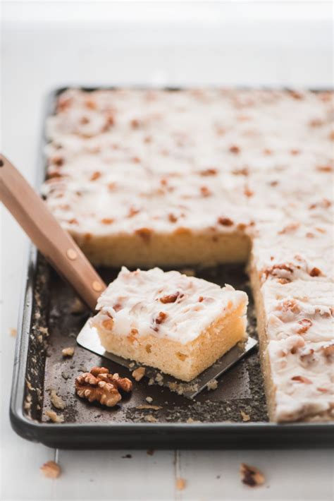 White Texas Sheet Cake Recipe Girl