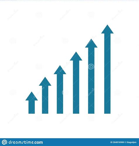 Business Graph Arrows Icons Isolated On White Background Stock