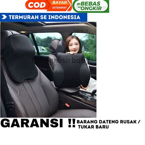 Jual Bantal Leher Kursi Mobil Headrest Ergonomis Memory Foam Shopee