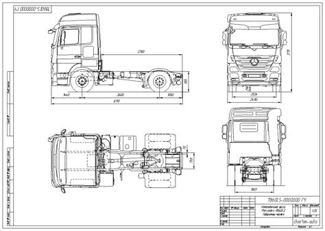 Тягач Mercedes Чертежи автомобилей Chertim auto