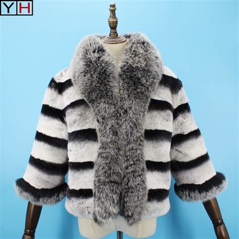 2017 Hot Sale Women Natural Real Rex Rabbit Fur Coat 100 Genuine Rex Rabbit Fur Chinchilla