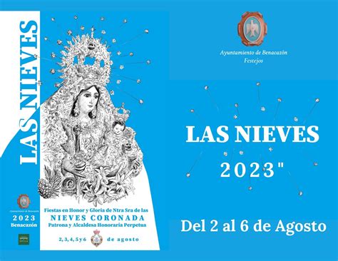 PROGRAMACIÓN DE FESTEJOS "LAS NIEVES 2023" QUE SE CELEBRAN DEL 2 AL 6