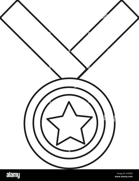 Kawaii Medal Of Honor Vector Illustration Stock Vector Image Art Alamy