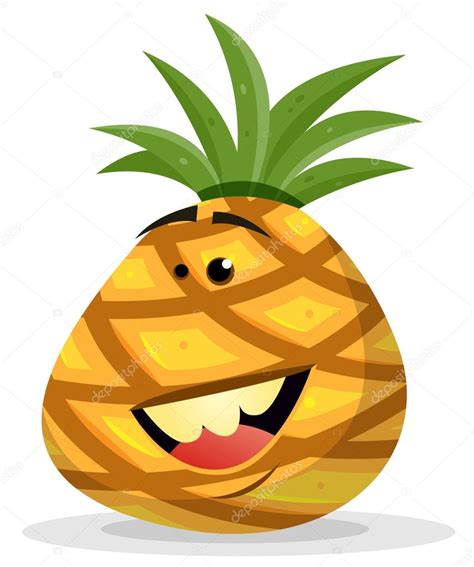 Cartoon Happy Pineapple Character — Stock Vector © Benchyb 30814613