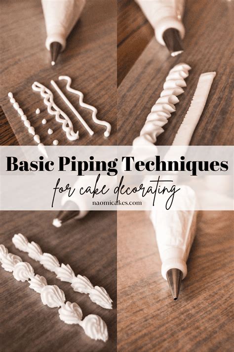 Basic Piping Techniques For Cake Decorating [tutorial] Naomicakes