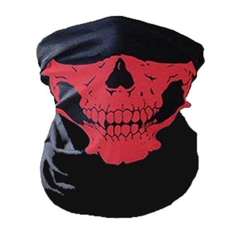 Red Skull Neck Gaiter Face Mask