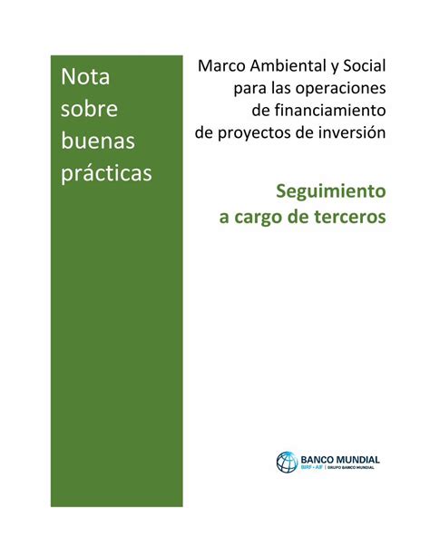 Pdf Nota Marco Ambiental Y Social Sobre Buenas Pr Cticas Pubdocs