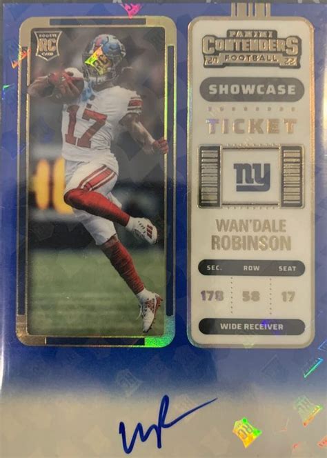 Wan Dale Robinson 2022 Contenders Rookie Ticket Auto Showcase 141