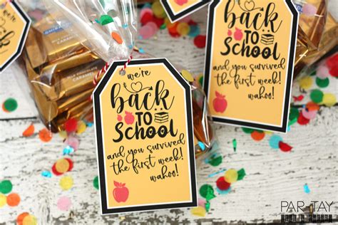 First Week Of School Teacher Gift Tag Party Like A Cherry