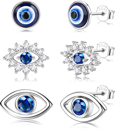 Iaceble Boho Crystal Evil Eye Ear Cuff Earrings Cz Eye Ear