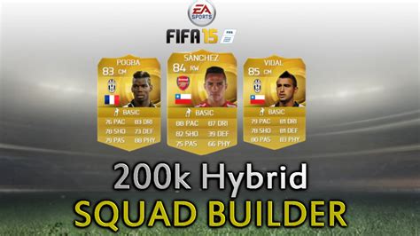 Fifa Amazing K Hybrid Squad Builder Ft Sanchez Pogba Vidal