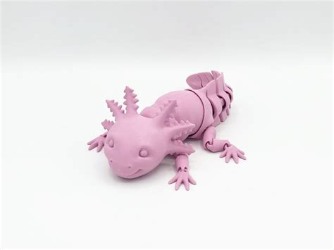 Flexi Axolotl D Printed Articulated Fidget Toy Various Etsy