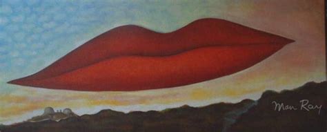 Man Ray Observatory Time The Lovers Lips In Sky Oil On Canvas Man Ray