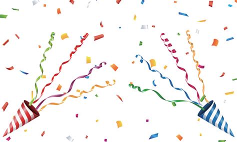 Exploding Party Popper With Confetti And Streamer Stock Illustration