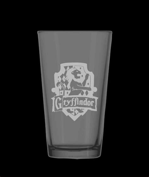 Etched Harry Potter House Glass 4 Different Designs To Chose Etsy