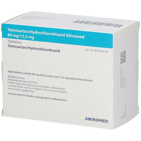 Telmisartan Hydrochlorthiazid Axiromed Mg Mg St Mit Dem E