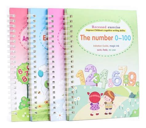 Cuaderno De Caligrafia Reutilizables Kit Escolar Magic Meses Sin