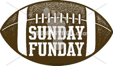 Sunday Funday Football Graphic Stompstock Royalty Free Stock Vector