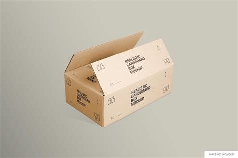 Maquette de boîte en carton ouverte PSD Premium