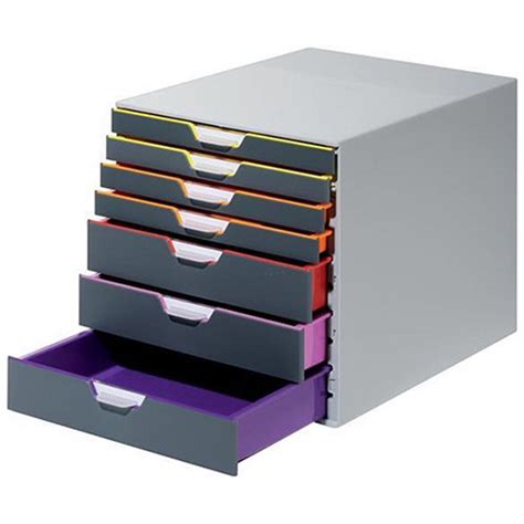 Durable Varicolor Stackable Desktop Drawer Set With 7 Drawers A4