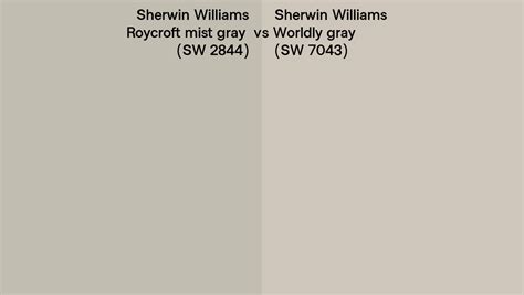 Sherwin Williams Roycroft Mist Gray Vs Worldly Gray Side By Side Comparison