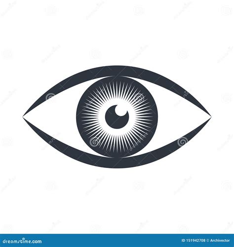 Icono Gráfico Humano Del Ojo Símbolo De La Vista Ilustración del Vector