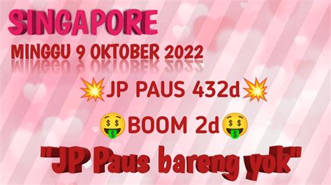 PREDIKSI SGP MINGGU 9 OKTOBER 2022 TARIKAN PAITO SGP HARI INI MINGGU