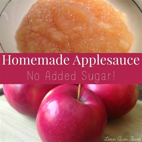 Linn Acres Farm Homemade Applesauce Recipe No Added Sugar