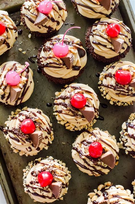 Peanut Butter Hot Fudge Sundae Cupcakes The Crumby Kitchen