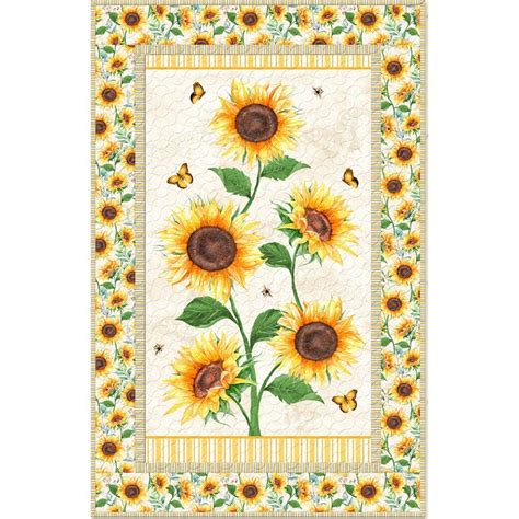 Wilmington Prints Sundance Meadow Sunny Yellow Sunflower Panel Wall