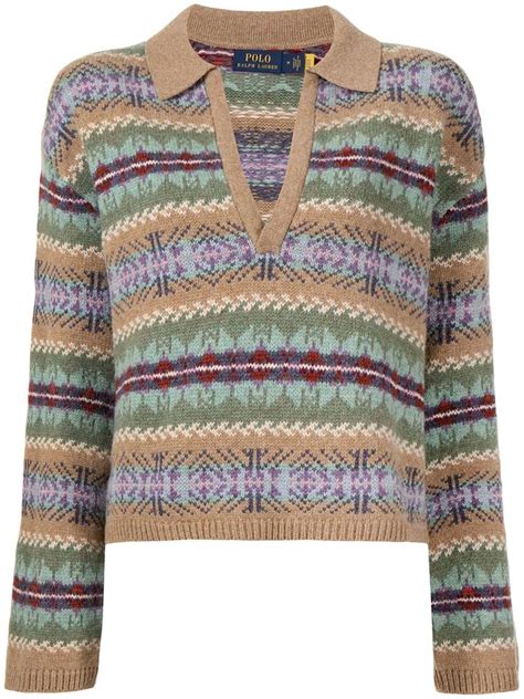 Polo Ralph Lauren Fair Isle Wool Jumper Farfetch Polo Ralph Lauren