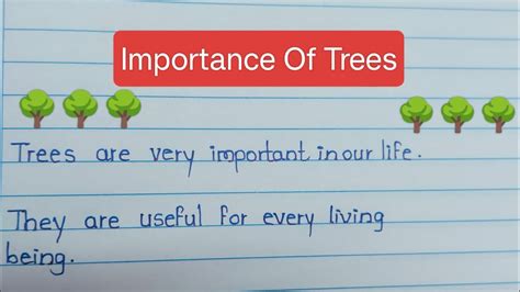 Importance Of Trees 10 Lines On Importance Of Trees Short Essay On