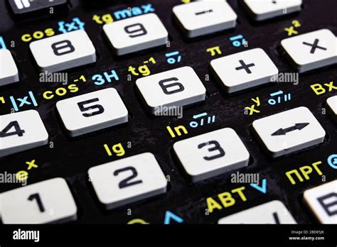 Engineering Calculator Buttons With Formulas Close Up Stock Photo Alamy