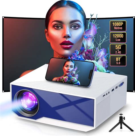 Projector With Wifi And Bluetooth Native 1080p 4k Supported 12000lm