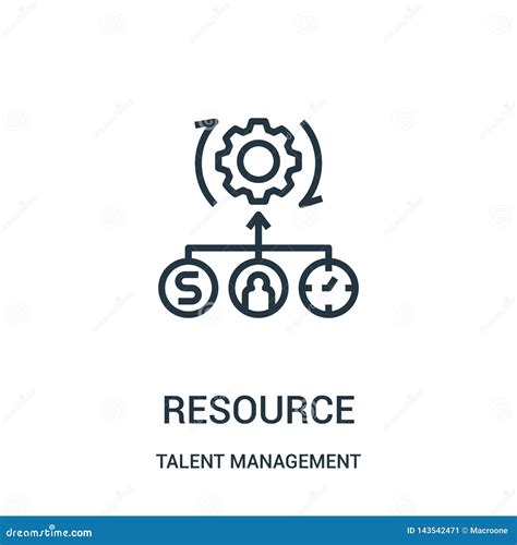 Resource Icon Vector From Talent Management Collection Thin Line