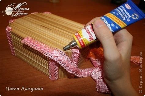 МК Шкатулка из шпажек Розовое настроение