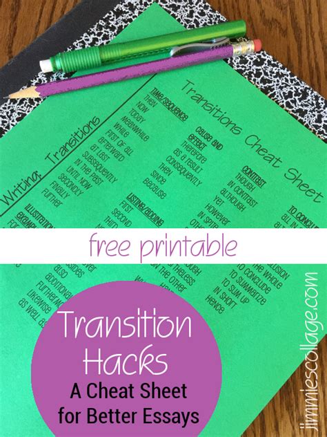 Transition Hacks A Cheat Sheet For Better Essays