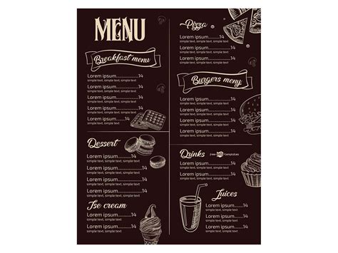 Restaurant Menu Template Psd